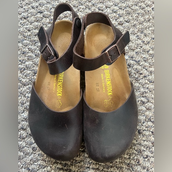 Birkenstock ⭐️RARE⭐️ Messina Dark Brown Size 39 Narrow Ankle Strap - Picture 13 of 15